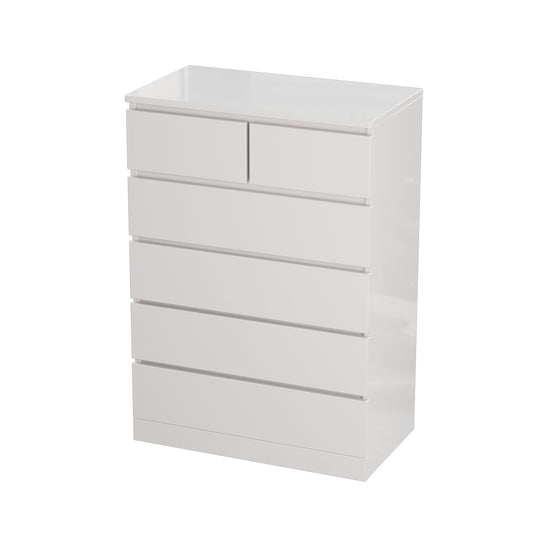 6 Drawer Dresser Chest ,White