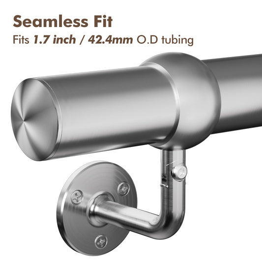 Handrail Stainless Steel Wall Mounting Bracket,180° Rotating