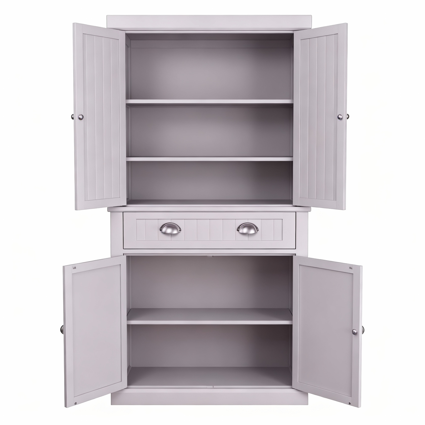 Tall Storage Cabinet With 2 Drawers 4 Doors,K2001