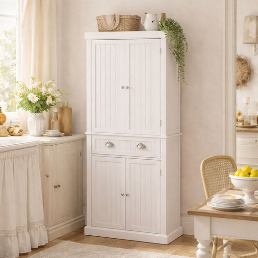 Tall Storage Cabinet With 2 Drawers 4 Doors,K2001