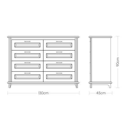 Modern Sideboard Buffet Cabinet with 8 Drawers,K2003
