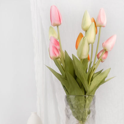 Artificial Tulip Flowers,12 Pcs, Multicolor