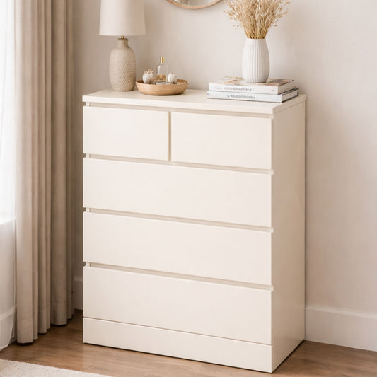 5 Drawer Chest,White