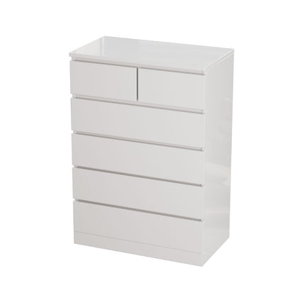 6 Drawer Dresser Chest ,White