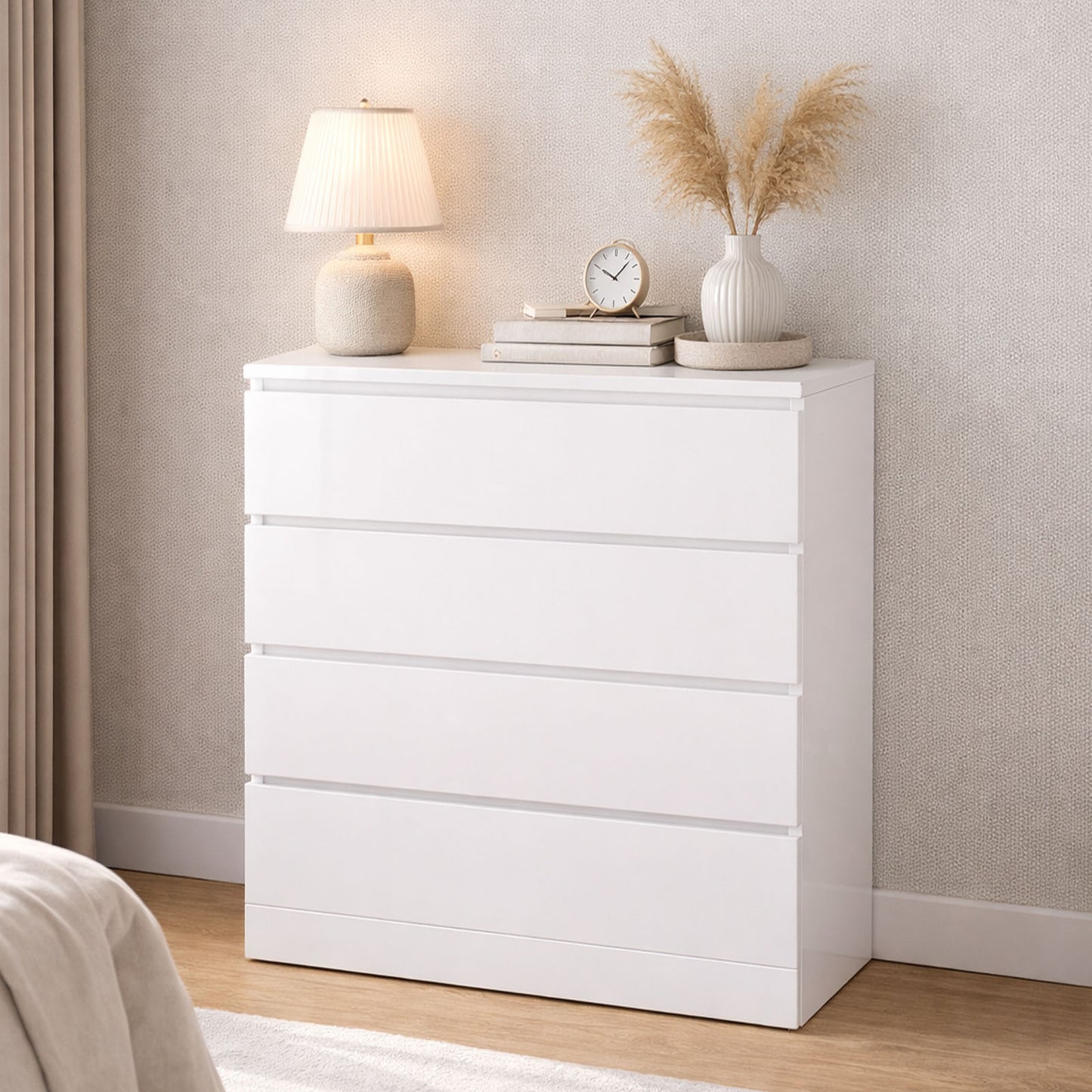 4 Drawer Dresser Chest ,White